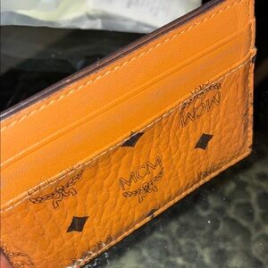 MCM Tan Leather Card Holder